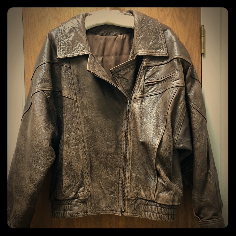 Leather Bomber Jacket